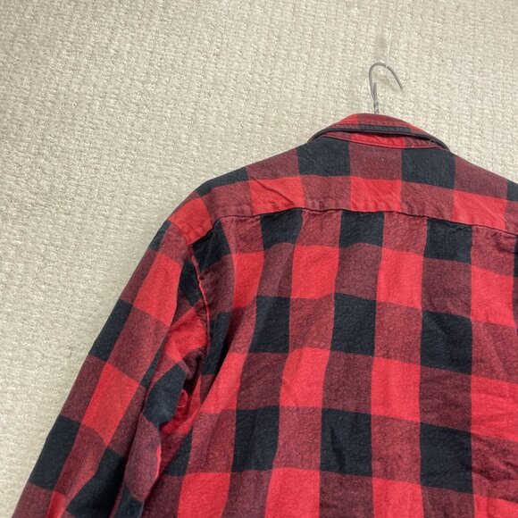 Big Bill Men Plaid Brawny Red Work Flannel Shirt Heavyweight Made In Canada Read - Picture 12 of 14